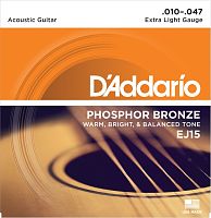 D'ADDARIO EJ15 PHOSPHOR BRONZE EXTRA LIGHT 10-47